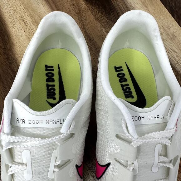 Nike Air Zoom Maxfly Men's Size 8 Pink White Sail Track Shoes DH5359-100 - Picture 7 of 10